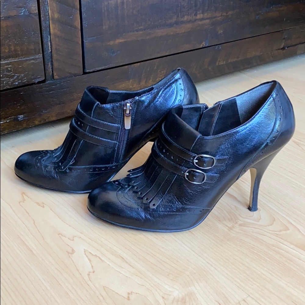 Sexy Kiltie Bootie Heels 100% Leather